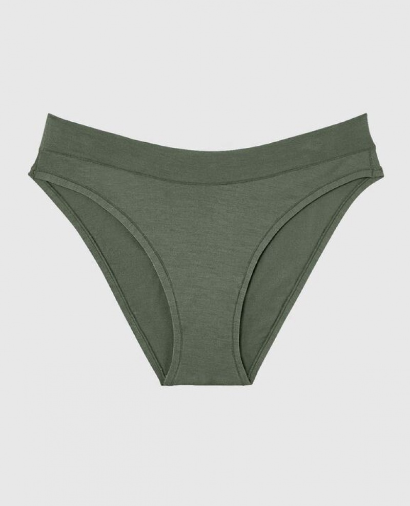 La Senza High Leg Bikini Panty Women Underwear Dark Forest | NKfXuy6F