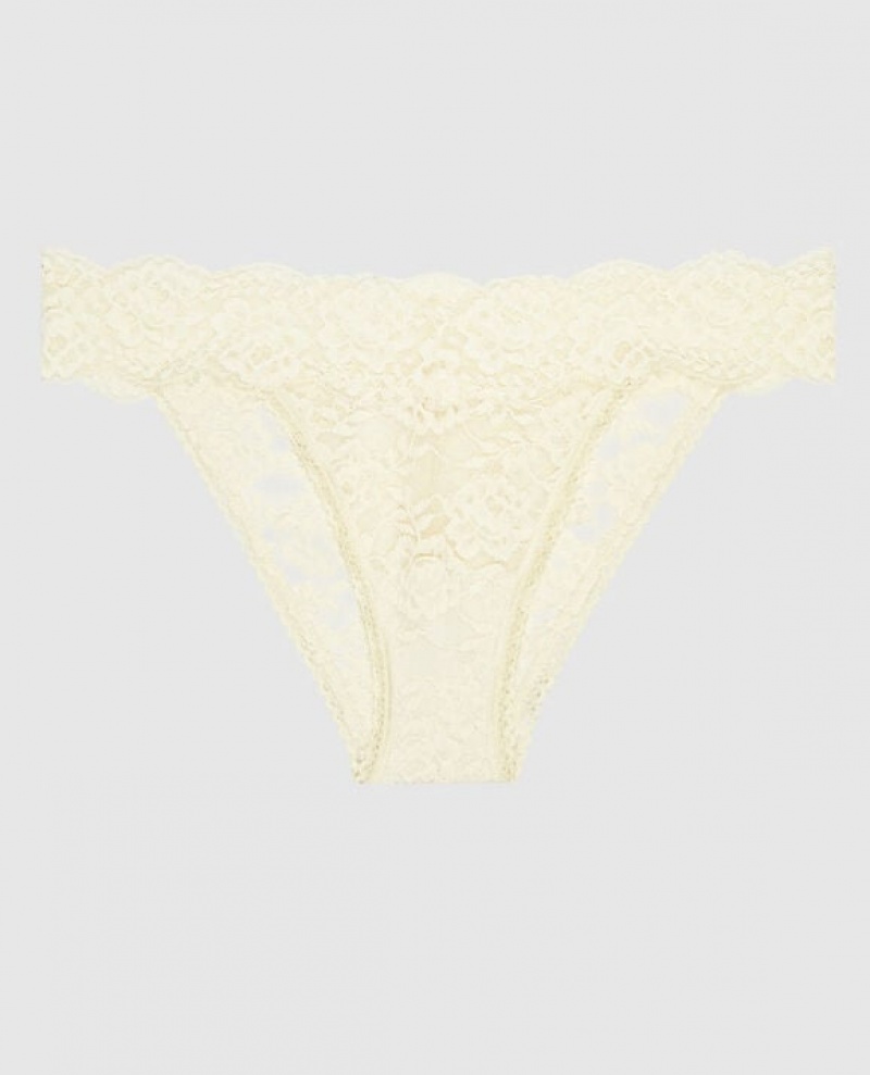 La Senza High Leg Cheeky Panty Women Underwear Cream | yWtjG8nq