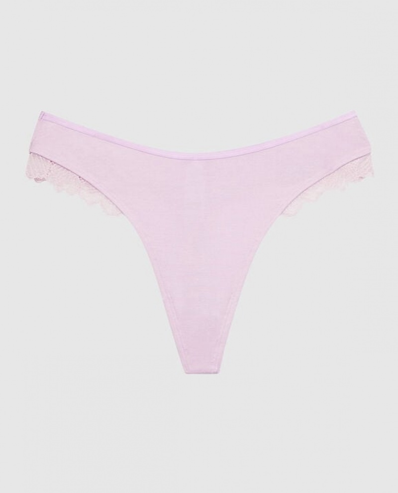 La Senza High Leg Thong Panty Women Underwear Purple | RuUjQKWV