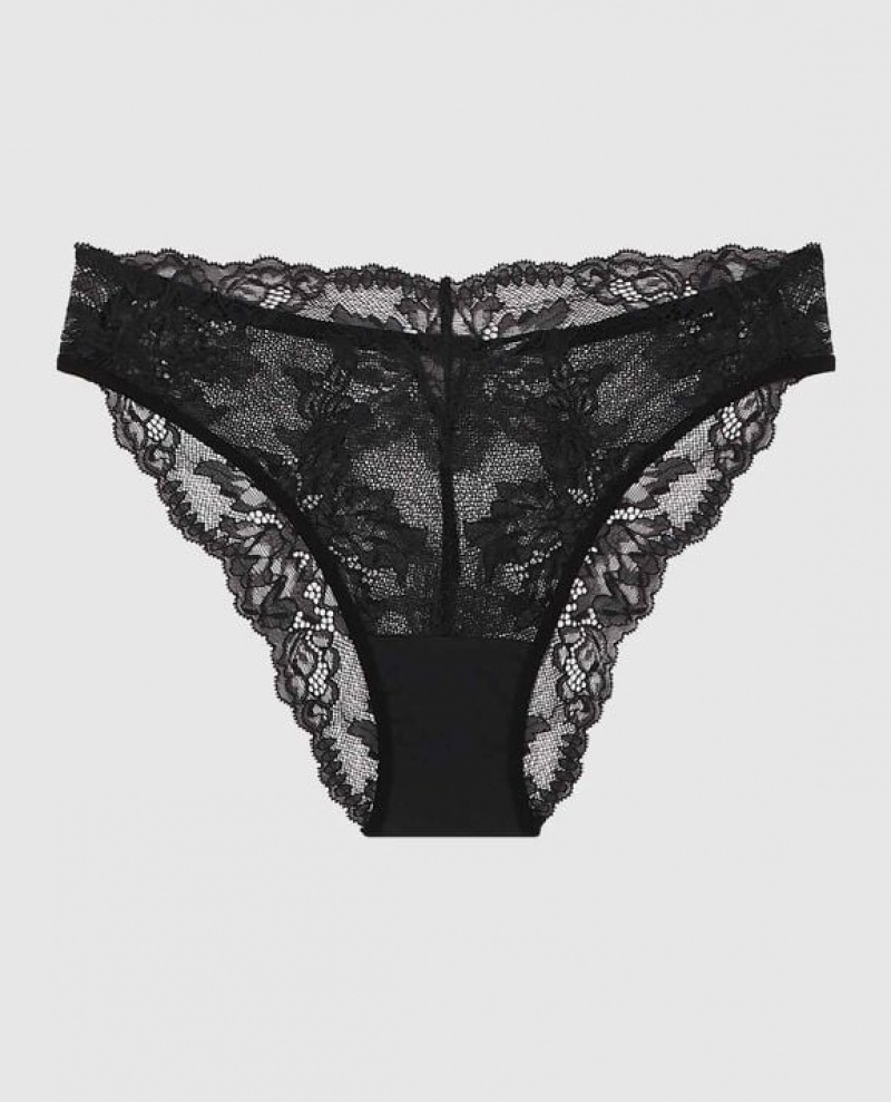 La Senza High Waist Cheeky Panty Women Underwear Black | ei1rkSzr