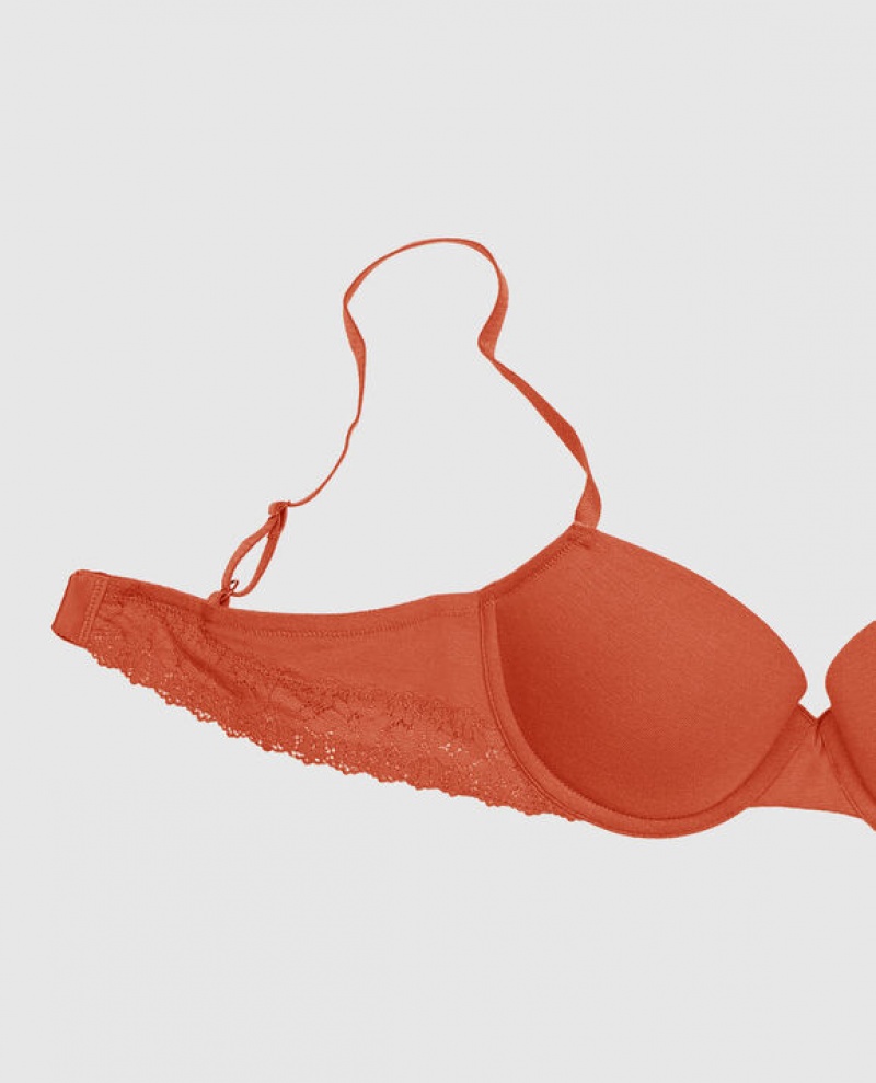 La Senza Lightly Lined Demi Women Bras Terra Cotta | n5ivts0w