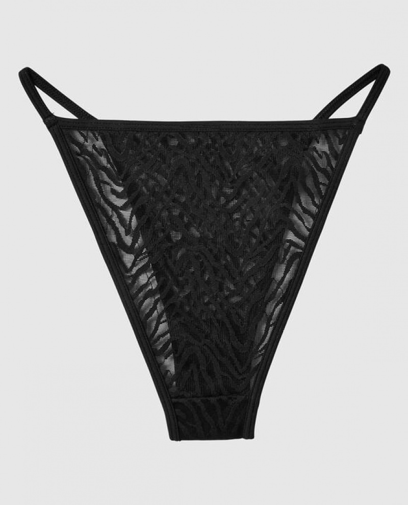 La Senza Mini Cheeky Panty Women Underwear Black | XvpMXgUm