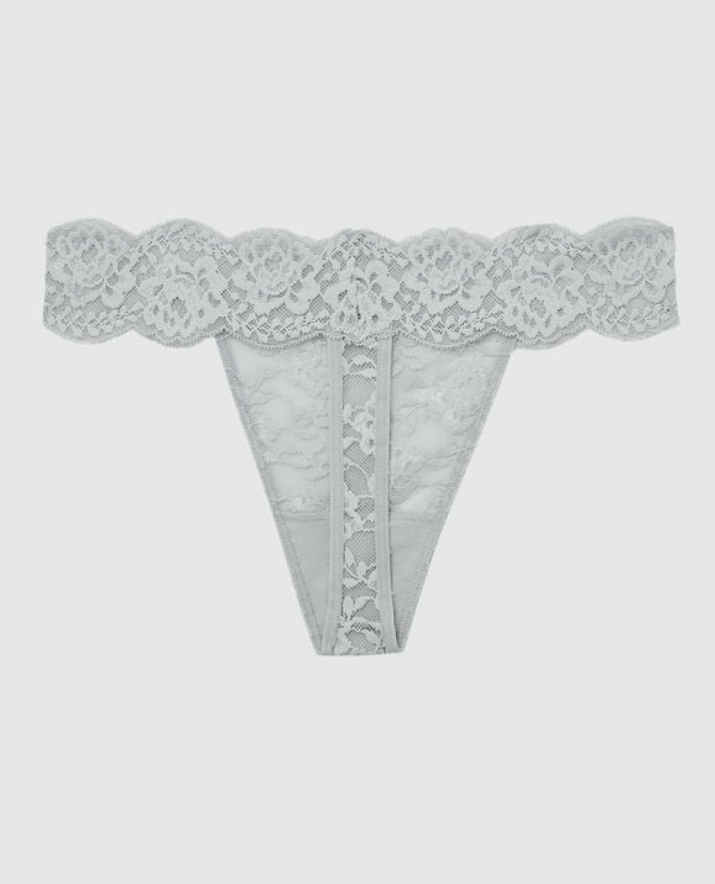 La Senza Thong Panty Women Underwear Grey | E6uUnFfq