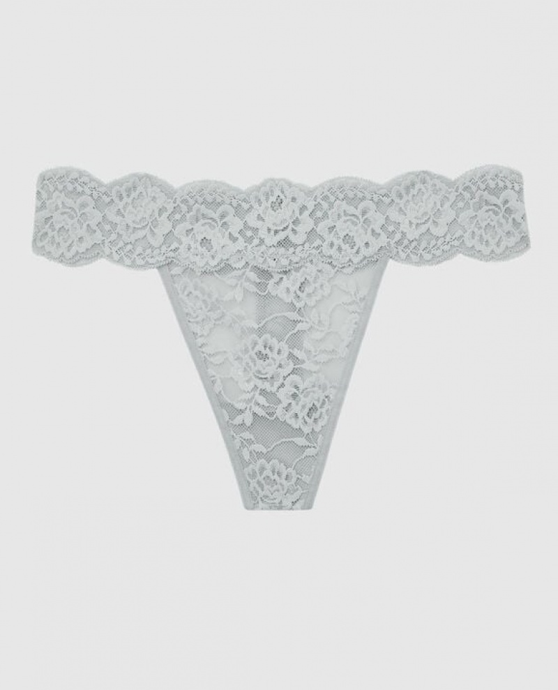 La Senza Thong Panty Women Underwear Grey | E6uUnFfq