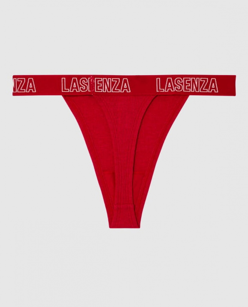 La Senza Thong Panty Women Underwear Red | 2dmh31tL