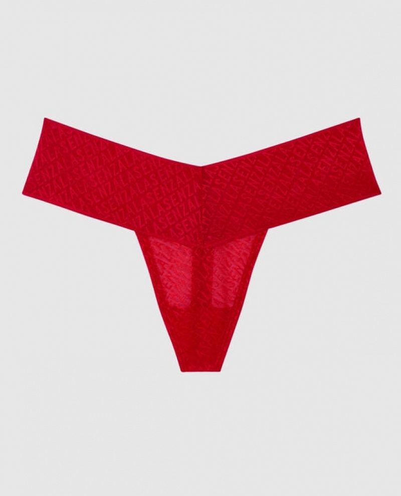 La Senza Thong Panty Women Underwear Red | 3VydZsNX
